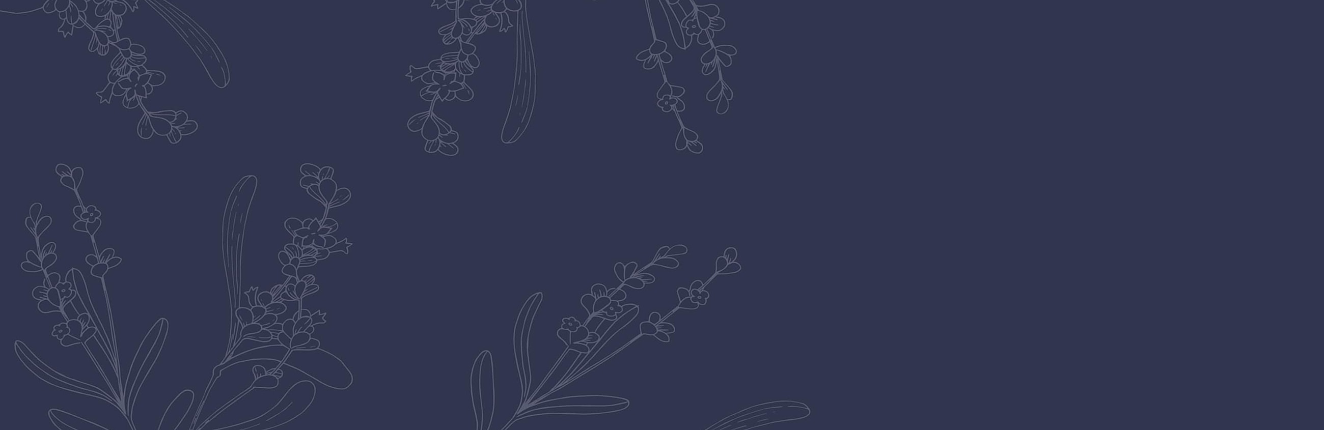 Lavender outlines on a dark blue background.